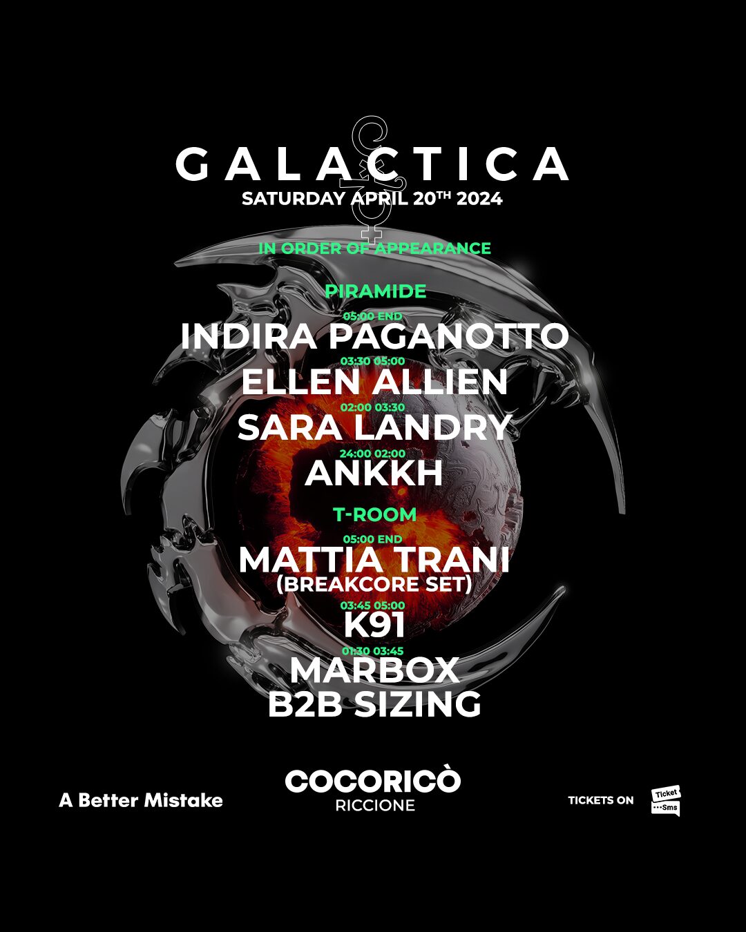 Galactica Cocoricò - Aprile 2024 - Past events